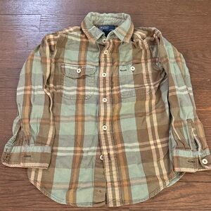Polo by Ralph Lauren Kids Checkered Shirt - Green and Brown